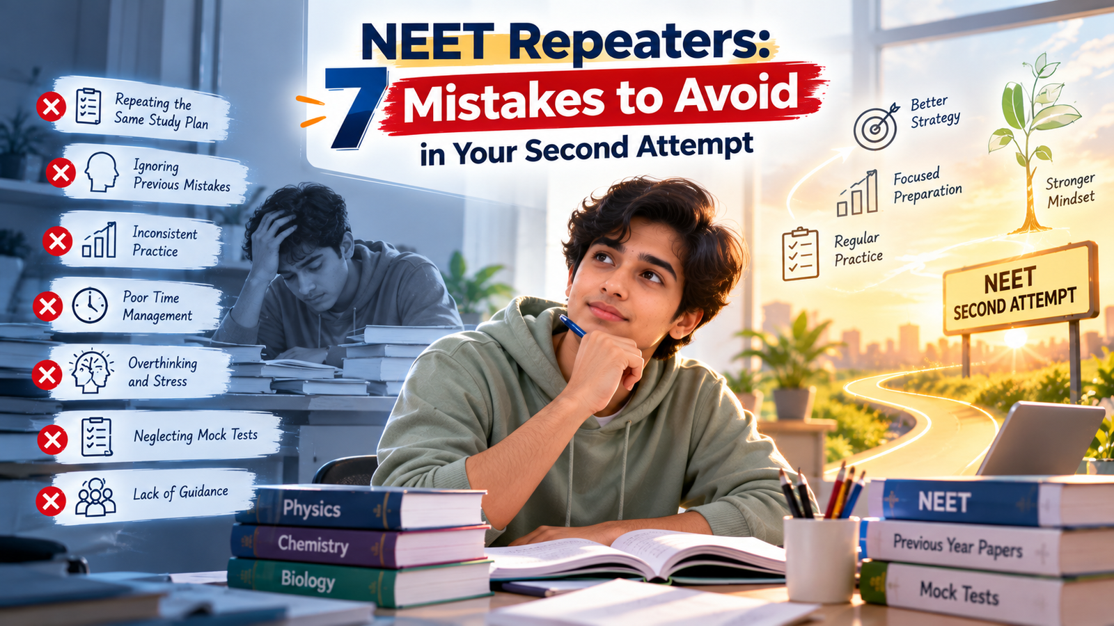 NEET Repeaters: 7 Mistakes to Avoid in Your Second Attempt